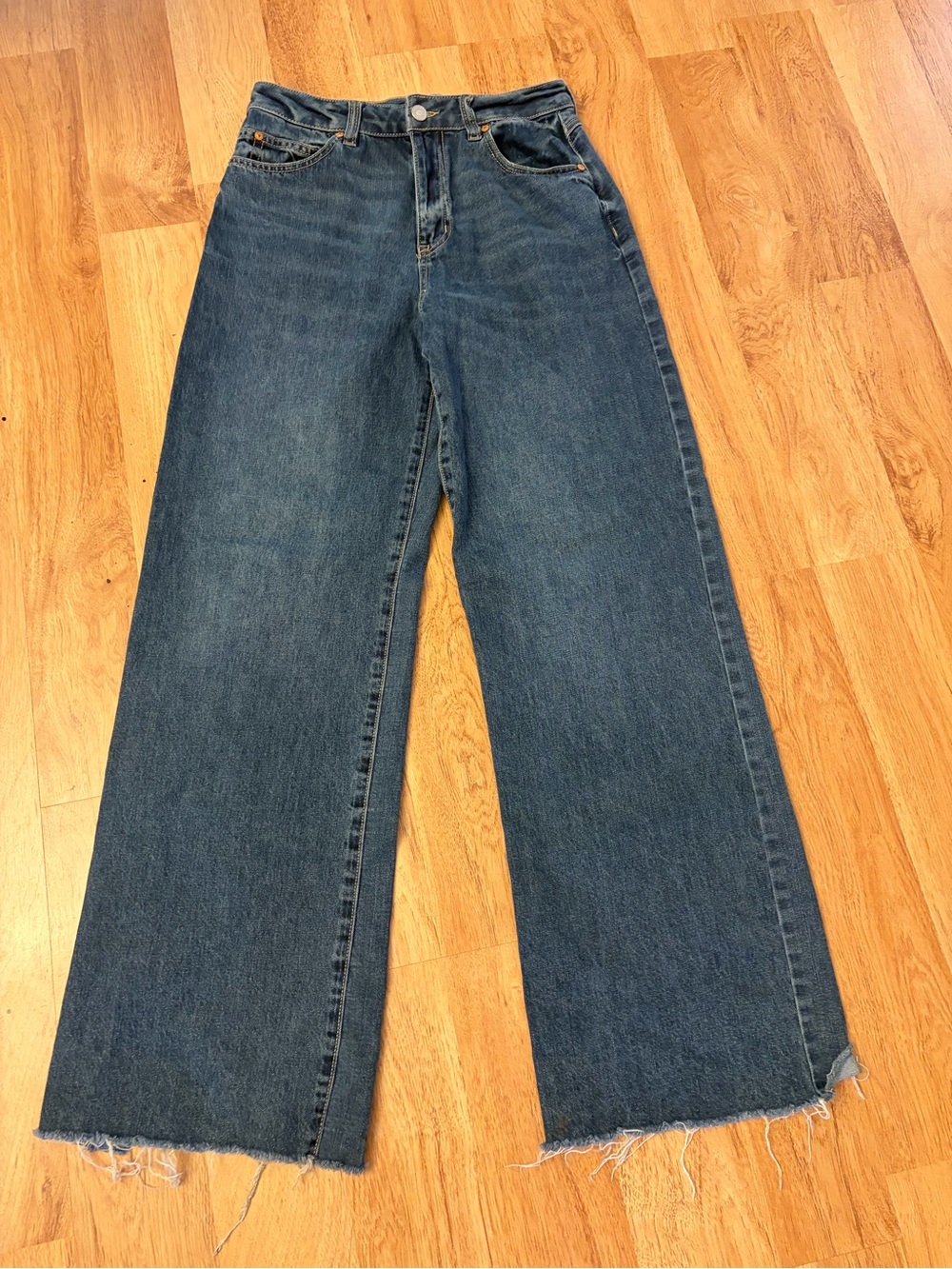 Sincerely Jules Wide Leg High-Rise Jeans in Dark Blue